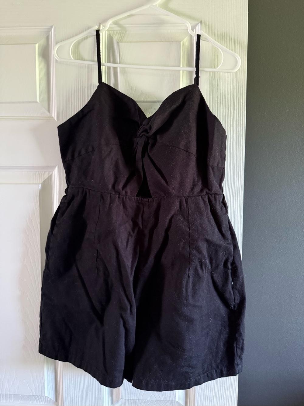 Black Spaghetti Strap Romper